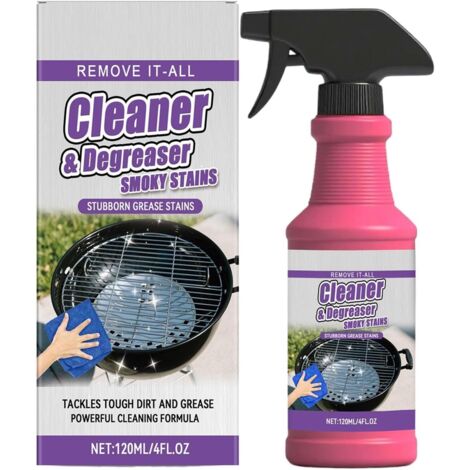 Action Rapide Heavy Duty Dégraissant Barbecue Spray, 120ML BBQ Nettoyant Dégraissant, Nettoyant Four Dégraissants Puissants Pour Gril Extérieur, Élimination Taches Huile Dégraissants Gril Spray