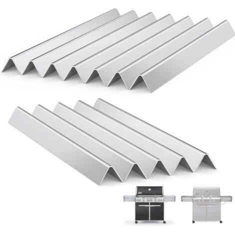 Lot de 12 barres aromatisantes en acier inoxydable pour Weber Summit 600 Series - E-640 S-640 E-650 S-650 E-660 S-660 E-670 S-670 - Pièces de rechange pour barbecue à gaz Weber 67670