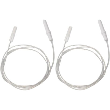 Lot de 2 électrodes d'allumage de cuisinière à gaz conçues pour 900 mm pour intégration de fil d'allumage et utilisation de pointe en céramique (40 mm) (1/5)