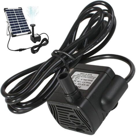 Mini pompe solaire 5,5 V-12 V 3 W 300 L H - Convient pour pompe à eau CC silencieuse et étanche dans les aquariums et les jardins (5,5 V 12 V)
