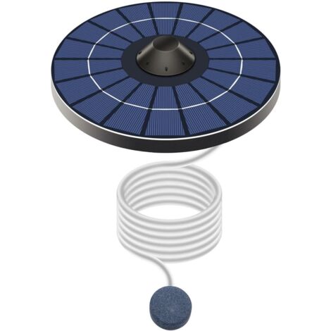 Aérateur solaire pour étang, fonctionnel, élégant, durable et polyvalent, léger, pompe à air silencieuse de 2,5 W, tuyau d'oxygène flottant de 1,5 m, ensemble d'aquariums d'extérieur Aquarium
