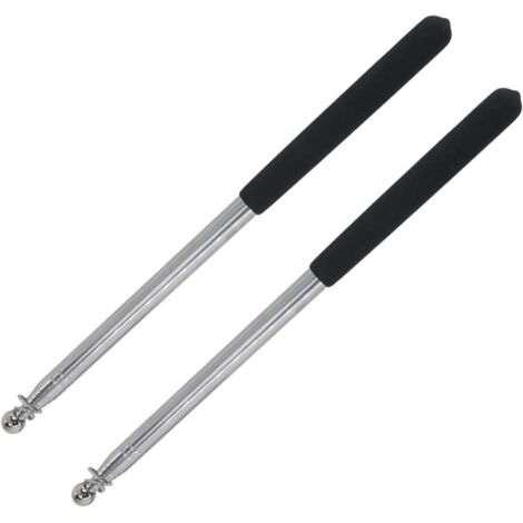 2 PCS Mât de Drapeau Télescopique en Acier Inoxydable de 1,6 m, Mat Telescopique, Mat pour Drapeau Rétractable pour Camping, Randonnée, Guides Touristiques et Événements Extérieurs, Noir