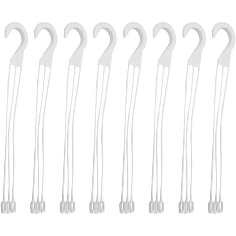 10 Pièces Crochets pour Suspension de Pots de Fleurs Plastique Supports Robustess pour Jardinières Suspendues avec Chaînes Accessoires Jardin Intérieur Extérieur Lot