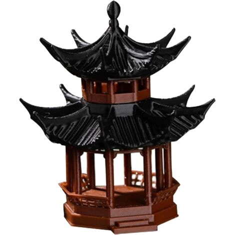 Miniatures japonaises, Mini Accessoires de Jardin Zen, pagode Miniature en Plastique de 4, 6 x 4, 6 x 5, 3 cm, Mini Statue pagode Jardin Japonais pour décoration bonsaï Zen