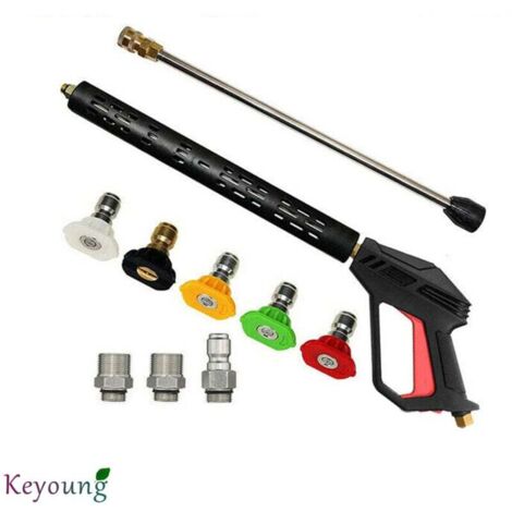 Pistolet de lavage haute pression, lance, kit de buses, kit d'embouts 4000psi m22
