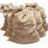 5 Sacs toile de jute - Sac jute pomme de terre – Sac a patate conservation – Anti inondation (60 x 100 cm), Marron,