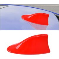 Décoration D'antenne de Toit D'aileron, Requins Voiture Couverture D'antenne D'aileron de Requin Antennes de Toit Automobile, pour La Plupart des Voitures, Améliorer Le Signal (Rouge)