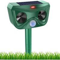 Répulsif Chat Ultrason, Répulsif Chat Exterieur, Répulsif pour Chats Solaire, répulsif à ultrasons avec Détecteur de Mouvement pour Jardin Cour Contre Les Chats Chiens Renards Oiseaux Rats