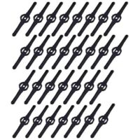 30 lames noires pour débroussailleuse, lames de coupe-bordures, lames de coupe-bordures en plastique, accessoires pour coupe-bordures