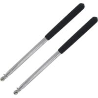 2 PCS Mât de Drapeau Télescopique en Acier Inoxydable de 1,6 m, Mat Telescopique, Mat pour Drapeau Rétractable pour Camping, Randonnée, Guides Touristiques et Événements Extérieurs, Noir