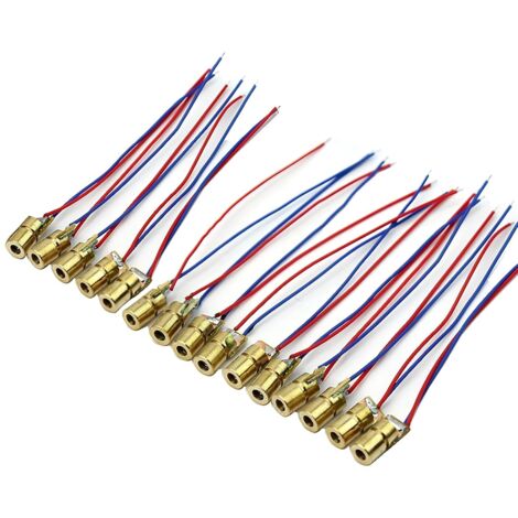 15 pcs 3V 650 nm 5 mW Red Dot Laser diode Tête Rouge diode Laser 6 mm Tête Laser diode Laser Rouge