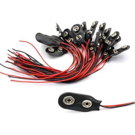 30pcs Type I Connecteurs Pile 9V Cuir AVCE Fil 15cm pour Bande LED Lumières de Jouets Outil d'éclairage Télécommande Petits Produits Electroniques