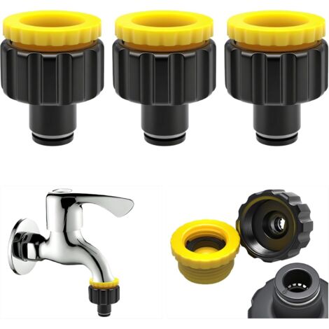 Raccords De Tuyau D'Arrosage, Adaptateur Rapide 2 En 1 Pour Robinet D'Eau 1/2'', 3/4'' Vers Connecteur 8 mm, Raccords Rapides En Plastique (3 Pièces)