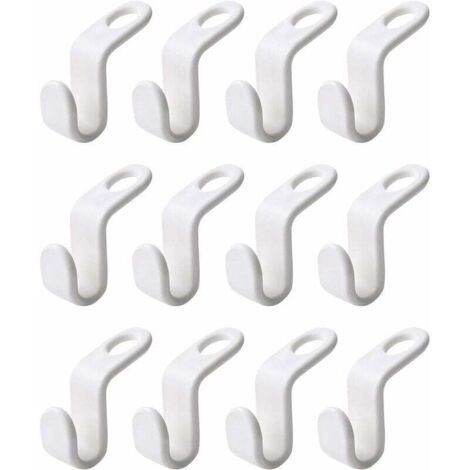 Cintre Gain de Place Crochets Suspension Connexion Chute Clips D'extension pour Garde-Robe Organisateur de Vêtements Crochet D'extension de Cintre Cintres Peu Encombrants (12 PCS) (1/5)