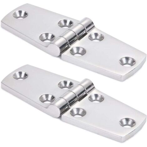 Marine Monture Charnières de Portes Acier Inoxydable Charnière inox de Bateau de Trappe Matériel À toute épreuve Charnière Marine de Bateau Plateforme Cabinet SUS316 38 mm x 102 mm 2pcs