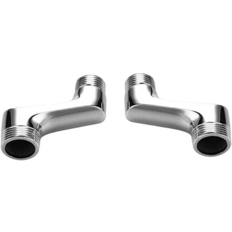 1Pair Raccord Contre Coudé Douche,Raccord Laiton Coudé RéDucteur,Bras Pivotant RéGlable,Raccord Mural Contre Coudé,Raccord Excentré 1/2 3/4,Chrome A