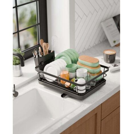 Égouttoir à Vaisselle Relaxdays - Inox Et Plastique, 60x28x39 Cm, Argenté