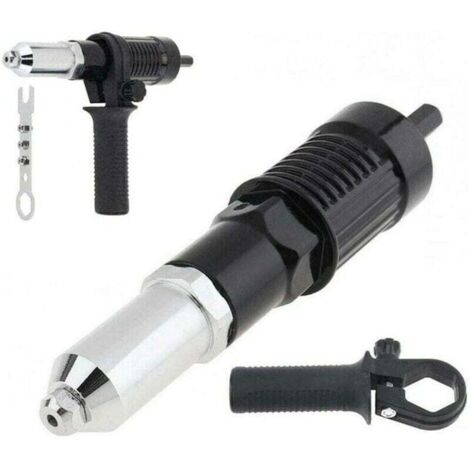 Adaptateur de Pistolet à Rivets, Pistolet à Riveter électrique avec Boîtier de Moulage en Aluminium et Poignée Antidérapante pour Perceuse Sans Fil Outil D'Insertion de Riveteuse électrique (1/5)