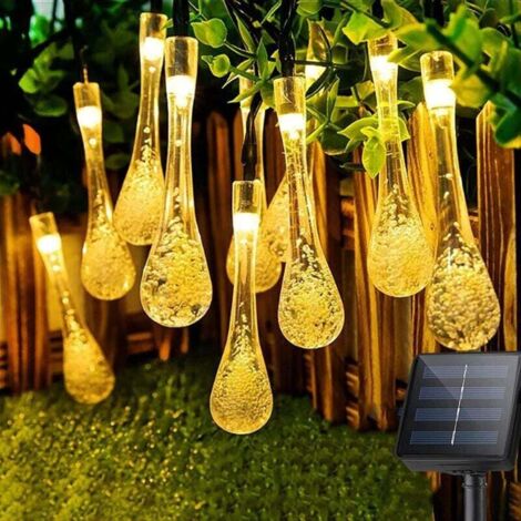 Guirlande Lumineuses Solaires Exterieur, 7.5M 50LED Guirlande Lumineuse Solaire Exterieur 8 Modes IP65 Étanche, Guirlande Solaire Exterieur Convient pour Jardin, Arbre, Terrasse (Blanc Chaud)