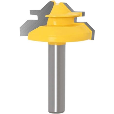 8mm Tige 45 Degrés Fraise Pour Angle et Fentes Verrouillage Mitre Router BitDiamètre de 35mm Menuiseries Fraise Pour Bois Outils de Travail du Bois Épaisseur Entre 3/8" et 1/2"