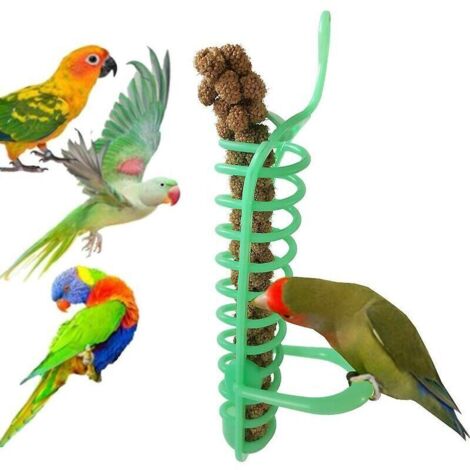 JOORRTPerroquet mangeoire panier fruits légumes plastique alimentation perche (1/4)