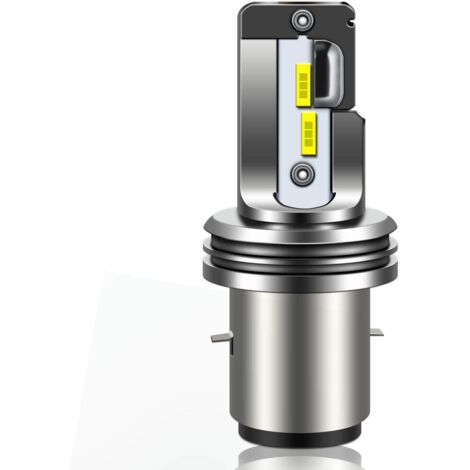 Coocheer – Ampoule BA20D LED 12V 18W – Lumière blanche froide 6000K – 1600lm – Étanche IP68 pour scooter et moto