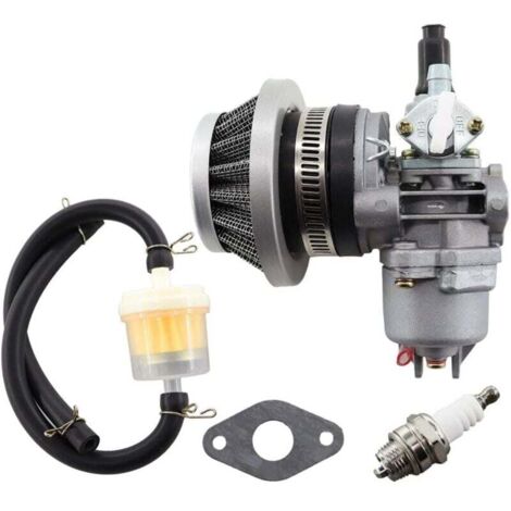 Coocheer – Carburateur 13 mm pour moteurs 2 temps 43/47/49 cc – Filtre à air et à essence inclus – Tuyaux d'essence – Compatible Mini ATV et Dirtbike - CC 49 CC (1/4)