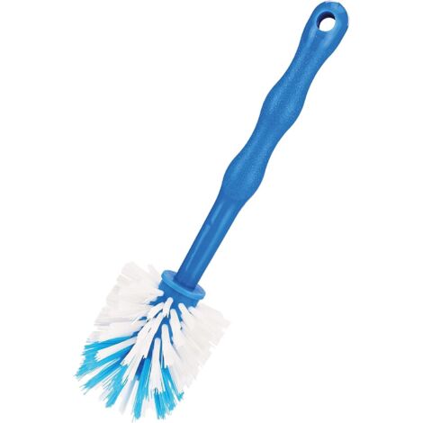 Brosse à vaisselle pour bol mélangeur Thermomix • Convient aux bols mélangeurs Thermomix, Monsieur Cuisine, Bosch Cookit, etc. • Brosse robuste à poils en nylon • Brosse à vaisselle (bleue) (1/4)