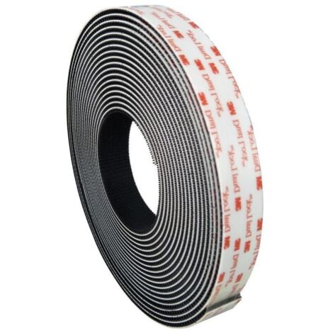 3M – Bande auto-agrippante ultra-résistante 2 m – Fixation invisible pour surfaces lisses – Résistance jusqu'à 5 fois celle du Velcro classique - SJ3550