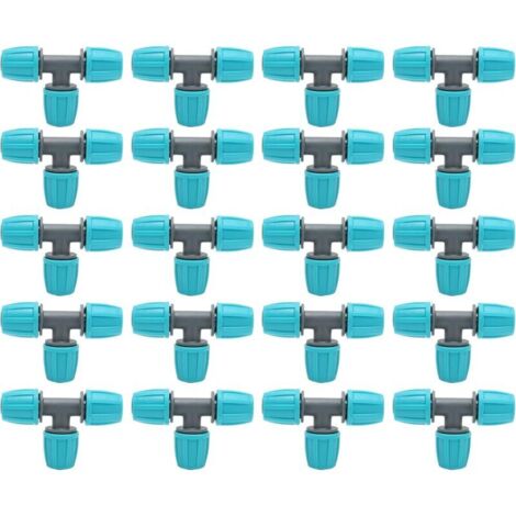 20pcs Raccords en T Barbelé, 16mm Raccords de Tuyau Barbelé Raccords Irrigation Goutte à Goutte Connecteurs en T de Tube Adaptateur 3 Voies Joints de Tuyau pour Jardin Cour Arrosage des Plantes (1/5)