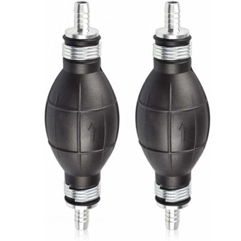 8mm Pompe à Main Essence en Caoutchouc - Poire d'Amorçage Carburant pour Voitures, Motos et Bateaux (Noir) - Pompe Manuelle de Transfert (1/5)
