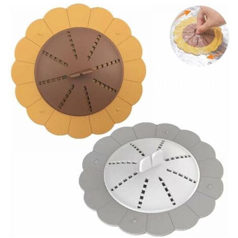 2pcs Filtre Cheveux Baignoire, Protection de Drain de Silicone,  Filtre Baignoire Anti Cheveux, Utilisé dans la Salle de Bain et la Cuisine, la Salle de Filtre à Cheveux en Silicone.