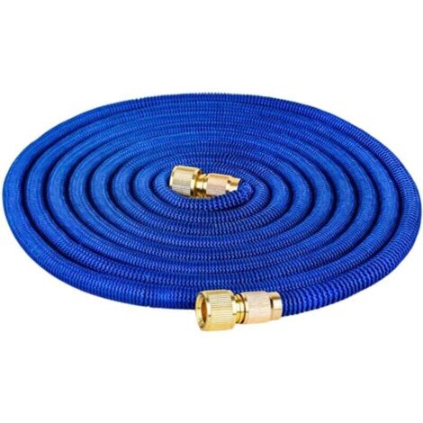 Tuyau arrosage extensible 5m, rétractable avec fixations métal, pour irrigation et nettoyage
