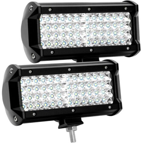 Phare de travail LED 12V 300W 7 pouces – 27,000 lumens étanche IP67 – Lumière blanche froide 6000K – Support réglable pour SUV, camion, bateau - 000lm