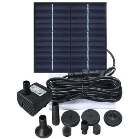 Mini fontaine solaire 1.2W 180g - Parc paysager - Design discret - Fonctionnement autonome et silencieux