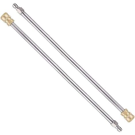 Lot de 2 rallonges de lance pour nettoyeur haute pression Ulisem, lance de rechange de 43 cm avec raccord rapide de 6,35 mm pour nettoyeur haute pression.