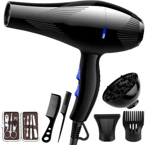 Sèche-cheveux professionnel 1000W – Moteur AC puissant – Cordon de sécurité anti-fuite – Pour séchage rapide et efficace
