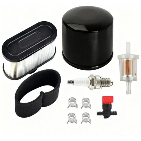 Lot de 2 filtres à air pré-Filtre à Huile et à Carburant Compatible with Moteur 4 Temps Kawasaki FR651V FR691V FR730V FS481V FS541V FS600V FS651V FS691V FS730V
