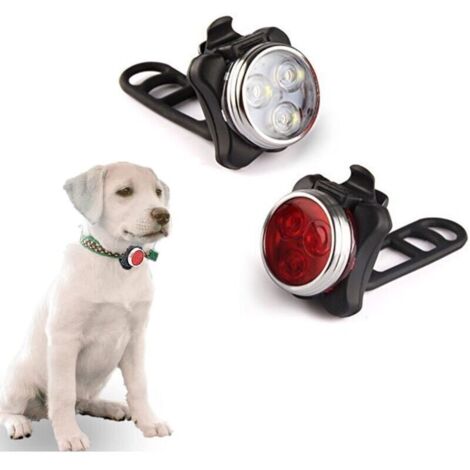 LED Pendentif Lumineux Chien Collier Lumière Chiens Laisse Lampe Clignotant Chiot Chat Collier Light Sécurité étanches 4 Modes de clignotement USB Rechargeable Rouge,