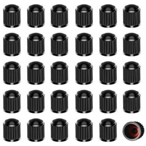 Lot de 30 Bouchons Valve Pneu en Plastique, Bouchons de Pneu avec Joint d'étanchéité pour SUV Vélo Moto Camions 10 12.55mm (1/5)