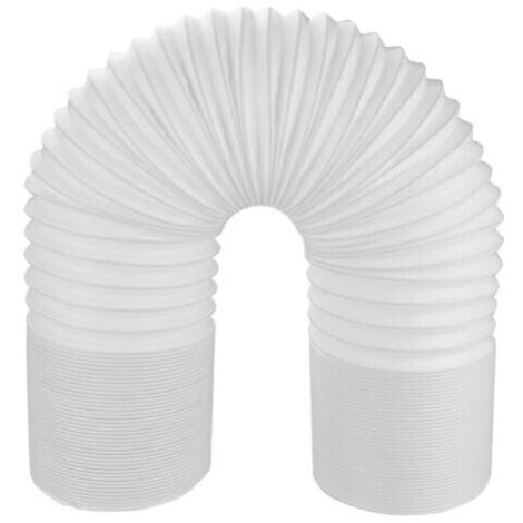 Tuyau d'évacuation pour climatiseur mobile - 130mm x 2m (PP renforcé, armature acier, extensible, rotation gauche) - Accessoire climatisation portable