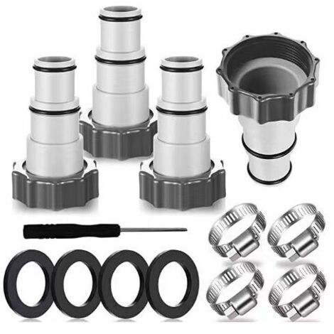 Adaptateur Tuyau Piscine 32 38,12 Pièces Adaptateur Piscine Intex 32 38,Adaptateur Piscine 38mm,Raccord Tuyau Piscine Intex,Adaptateur Tuyau Pompe Piscine. (1/4)