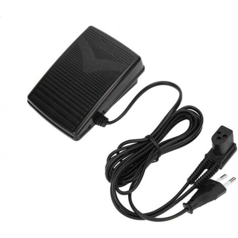 Pédale Machine à Coudre Singer, Pedale Machine a Coudre, 220V EU Plug Pédale de Machine à Coudre Universelle avec Cordon d'alimentation pour Machine à Coudre Sing 974 (1/4)
