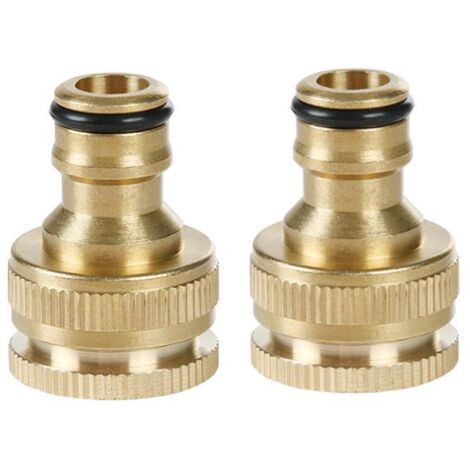 Tuyau de machine à laver - adaptateur 4/6, connecteur standard en laiton, accessoires de buse de lavage de voiture, connecteur de tuyau de machine à laver (1/5)