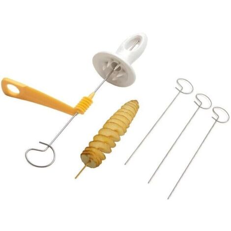 Ensemble outil pour pommes de terre spiralées, avec perceur, spirale et broches, idéal pour barbecue et fêtes (1/4)