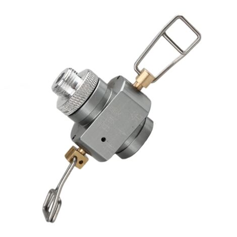 Valve gonflable à gaz portable pour réchaud de camping propane adaptateur argent cuivre (1/5)