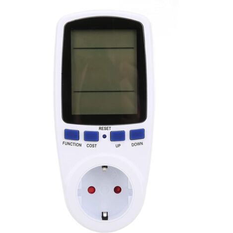 Moniteur D'Utilisation de L'éLectricité Du Compteur de Puissance, avec éCran LCD RéTro-éClairé, Avertissement de Surcharge Watt Volt AmpèRemèTre pour Maison Prise EuropéEnne (1/5)