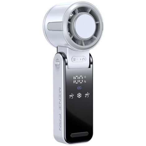 Ventilateur de cou rechargeable, portable, batterie longue durée, refroidisseur extérieur léger, dispositif de refroidissement à affichage numérique pour la randonnée, la maison, la randonnée