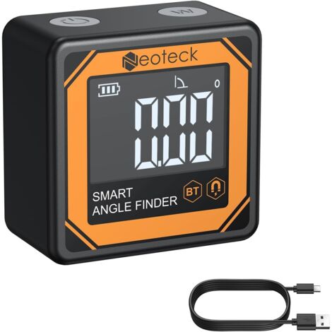 Mini Inclinomètre Numérique avec Transmission Sans Fil – Niveau Électronique 4×90° Haute Précision 0,05° – Niveau Magnétique Compact avec Écran VA – Mesure d’Angle Pro, Recharge Type-C (1/5)