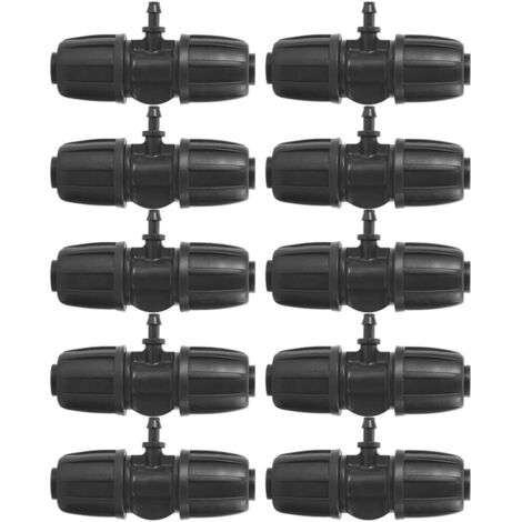 Samfox Connecteur,Garden Lock Barbed Tee Connector for PE Hose Garden Irrigation 10Pcs 16mm to 4/7,Connecteur d'irrigation de jardin (1/5)